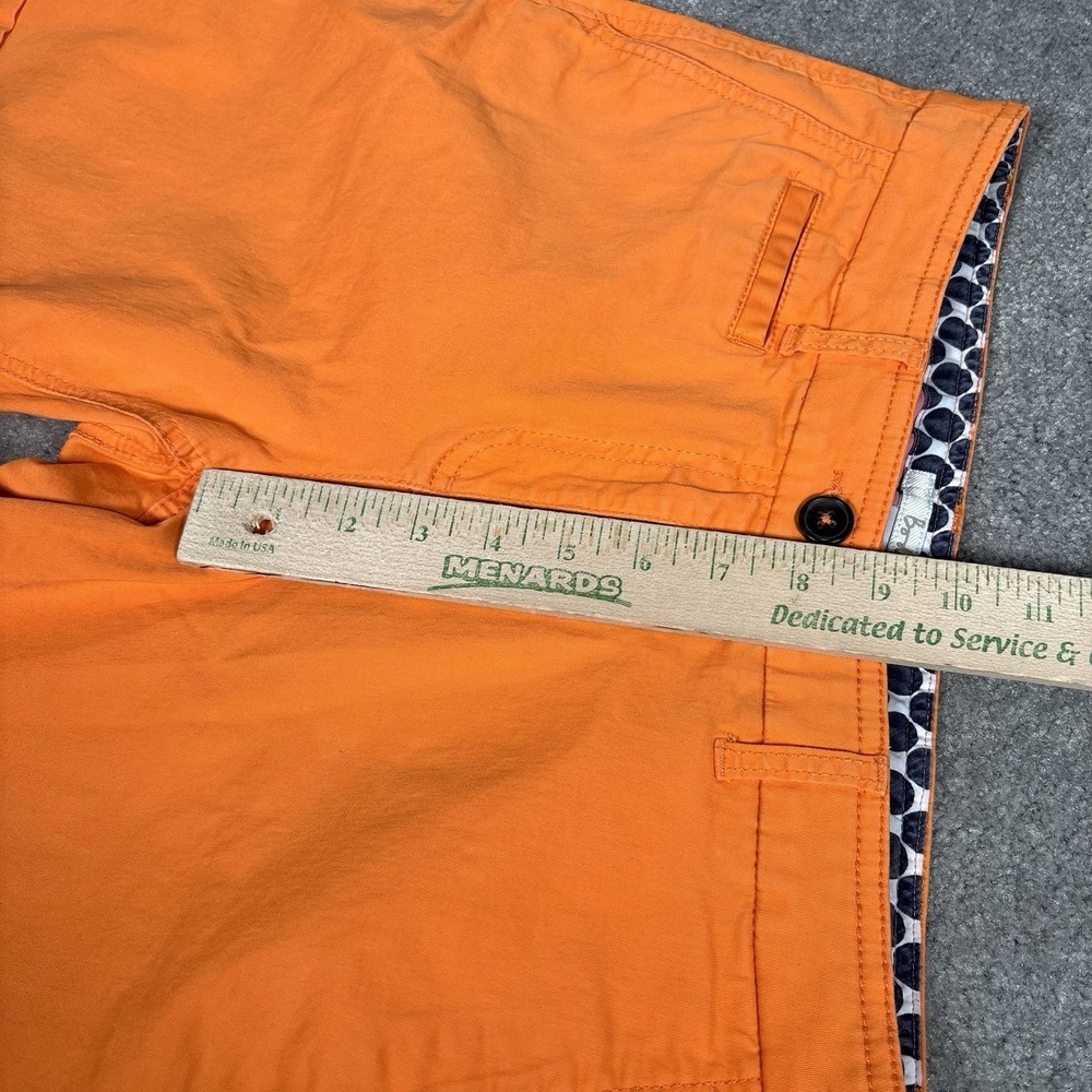 Boden Shorts Womens 8 Orange Richmond 8" Chino Stretch Mid Rise Cuffed - Picture 8 of 9